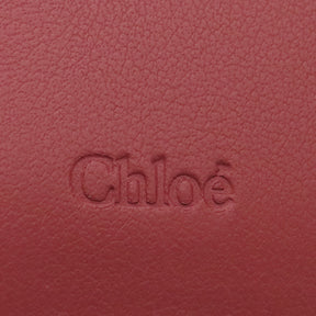 クロエ Chloe C トリフォールドウォレット ピンク レザー 三つ折り財布 ゴールド金具 ローズブラウン 型押し ミニ財布