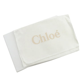 クロエ Chloe C トリフォールドウォレット ピンク レザー 三つ折り財布 ゴールド金具 ローズブラウン 型押し ミニ財布