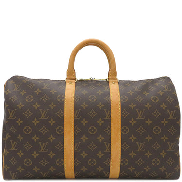 ルイヴィトン LOUIS VUITTON キーポル 45 M41428 モノグラム モノグラムキャンバス ボストンバッグ ゴールド金具 茶 ネームタグに刻印あり 鍵/パドロック欠品