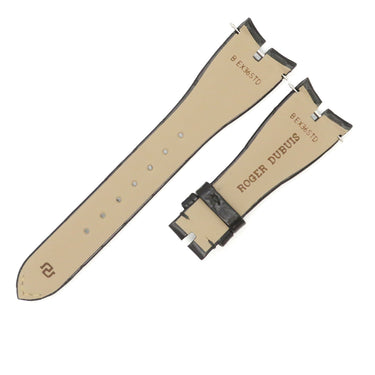 ロジェデュブイ ROGER DUBUIS エクスカリバー用 EX36 クロコバンド ブラック クロコダイル 腕時計パーツ 新同品 純正 替え ベルト ストラップ 21mm ブラック 黒