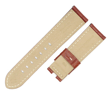 パネライ PANERAI ブラウン アリゲーター 腕時計パーツ 未使用 純正 替え クロコ ベルト バックル用 バンド ストラップ 24ｍｍ ダークブラウン 茶