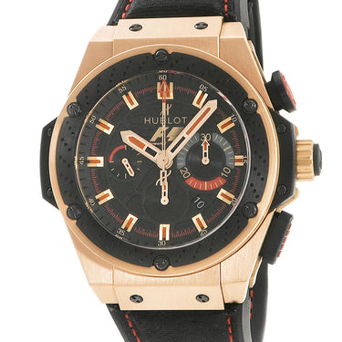 ウブロ HUBLOT キングパワー F1 キングゴールド セラミック 703.OM.1138.NR.FMO10 自動巻き メンズ K18KG無垢 黒 赤 限定