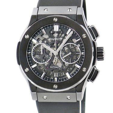 ウブロ HUBLOT クラシックフュージョン アエロ クロノグラフ ブラックマジック 525.CM.0170.RX 自動巻き メンズ スケルトン