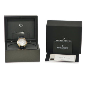 ボーム&メルシエ BAUME&MERCIER クリフトン ボーマティック デイデイト ムーンフェイズ M0A10547 自動巻き メンズ K18PG無垢 小窓