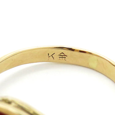 ノンブランド NON BRAND 珊瑚 リング イエローゴールド K金 珊瑚 リング 指輪 サンゴ 8号