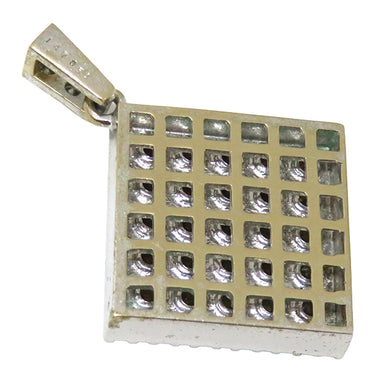 ノンブランド NON BRAND 色石 ダイヤモンド ホワイトゴールド K18WG ダイヤモンド 色石 ペンダントトップ 赤 オレンジ 黄