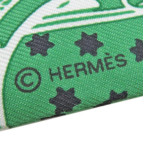 エルメス HERMES ツイリー ヴェール×ブルージーン×ホワイト シルク スカーフ 【EPERON D'OR CUT/エプロン ドール】