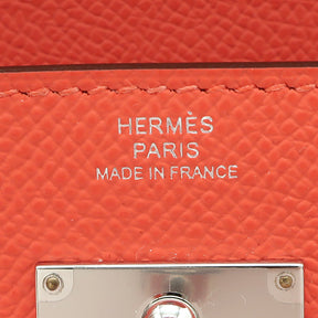 エルメス HERMES ケリーウォレット ロング トゥーゴー オレンジフィールド ヴォーエプソン 長財布 シルバー金具 ショルダー