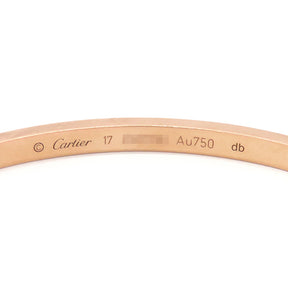 カルティエ Cartier LOVE ラブブレス SM B6047317 ピンクゴールド K18PG #17 ブレスレット 750 18K 18金 RG ローズゴールド