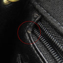 シャネル CHANEL ミニマトラッセ 17 チェーンショルダーバッグ ブラック コットン ショルダーバッグ ゴールド金具 黒 ココマーク