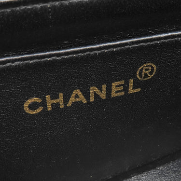 シャネル CHANEL ミニマトラッセ 17 チェーンショルダーバッグ ブラック コットン ショルダーバッグ ゴールド金具 黒 ココマーク