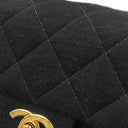 シャネル CHANEL ミニマトラッセ 17 チェーンショルダーバッグ ブラック コットン ショルダーバッグ ゴールド金具 黒 ココマーク