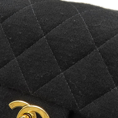 シャネル CHANEL ミニマトラッセ 17 チェーンショルダーバッグ ブラック コットン ショルダーバッグ ゴールド金具 黒 ココマーク