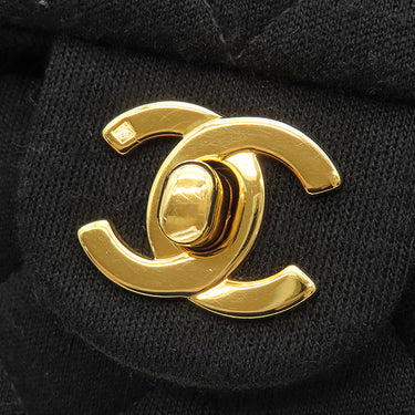 シャネル CHANEL ミニマトラッセ 17 チェーンショルダーバッグ ブラック コットン ショルダーバッグ ゴールド金具 黒 ココマーク