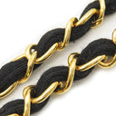 シャネル CHANEL ミニマトラッセ 17 チェーンショルダーバッグ ブラック コットン ショルダーバッグ ゴールド金具 黒 ココマーク