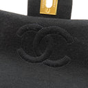シャネル CHANEL ミニマトラッセ 17 チェーンショルダーバッグ ブラック コットン ショルダーバッグ ゴールド金具 黒 ココマーク