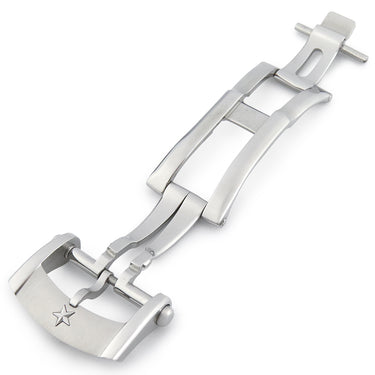 ゼニス ZENITH シルバー ステンレススチール 腕時計パーツ 新品同様 純正 18mm幅対応 Dバックル パーツ フォールディング 替え 予備 ステンレス シルバー 銀