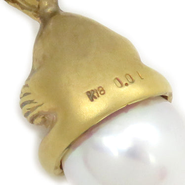 ノンブランド NON BRAND パール ダイヤ ウサギモチーフ イエローゴールド K18YG ペンダントトップ