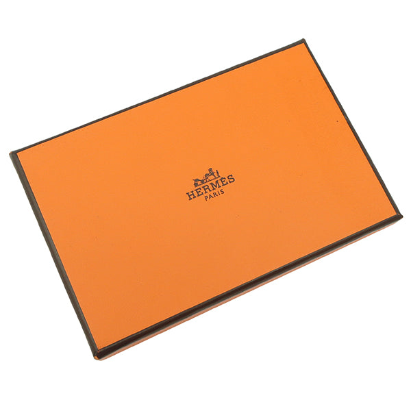 エルメス HERMES カルヴィ デュオ ブラック ヴォーエプソン カードケース シルバー金具 新品 未使用 黒