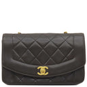 シャネル CHANEL ダイアナ 22 ブラック ラムスキン ショルダーバッグ ゴールド金具 黒 チェーンショルダー 肩掛け ヴィンテージ