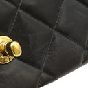 シャネル CHANEL ダイアナ 22 ブラック ラムスキン ショルダーバッグ ゴールド金具 黒 チェーンショルダー 肩掛け ヴィンテージ