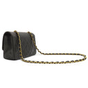 シャネル CHANEL ダイアナ 22 ブラック ラムスキン ショルダーバッグ ゴールド金具 黒 チェーンショルダー 肩掛け ヴィンテージ