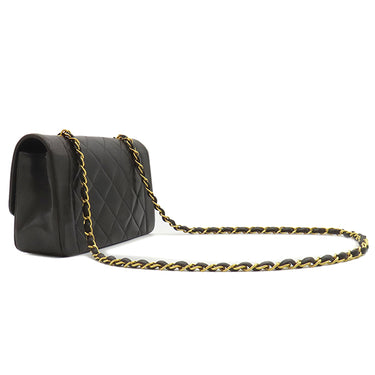 シャネル CHANEL ダイアナ 22 ブラック ラムスキン ショルダーバッグ ゴールド金具 黒 チェーンショルダー 肩掛け ヴィンテージ
