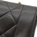 シャネル CHANEL ダイアナ 22 ブラック ラムスキン ショルダーバッグ ゴールド金具 黒 チェーンショルダー 肩掛け ヴィンテージ