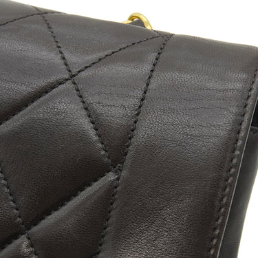 シャネル CHANEL ダイアナ 22 ブラック ラムスキン ショルダーバッグ ゴールド金具 黒 チェーンショルダー 肩掛け ヴィンテージ