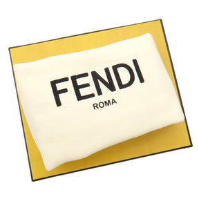 フェンディ FENDI マイクロ チェーンウォレット 8M0481 ブラウン レザー 三つ折り財布 ゴールド金具 茶 コンパクトウォレット