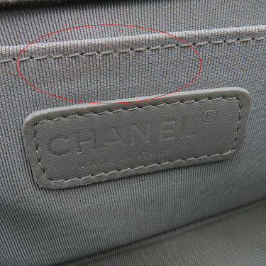 シャネル CHANEL ボーイシャネル  A67085 ブラック ベロア レザー ショルダーバッグ シルバー金具 黒 ミニ チェーンショルダー
