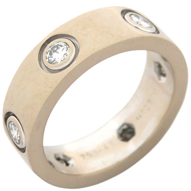 カルティエ Cartier ラブリング クラシック フルダイヤ ホワイトゴールド K18WG #48(JP8) リング 指輪 LOVE Ring 750 18K WG 18金 6P 8号