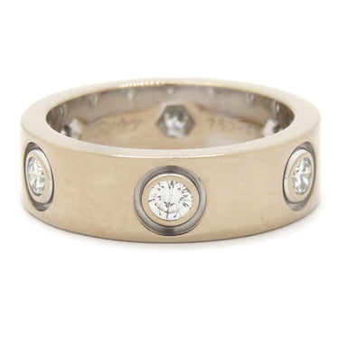 カルティエ Cartier ラブリング クラシック フルダイヤ ホワイトゴールド K18WG #48(JP8) リング 指輪 LOVE Ring 750 18K WG 18金 6P 8号
