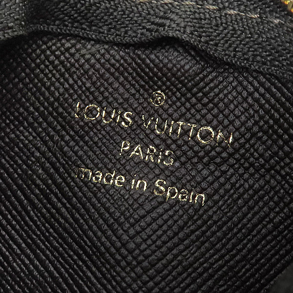 ルイヴィトン LOUIS VUITTON ポシェット クレ M92437 カーキ キャンバス コインケース ゴールド金具 キーチェーン付き 小銭入れ