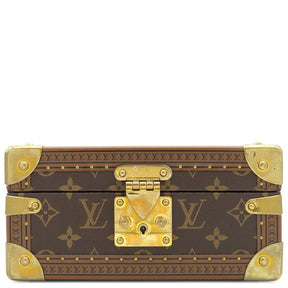 ルイヴィトン LOUIS VUITTON コフレ ジュワイアリー M20040 フューシャ モノグラムキャンバス 小物 ゴールド金具 茶 ジュエリーケース