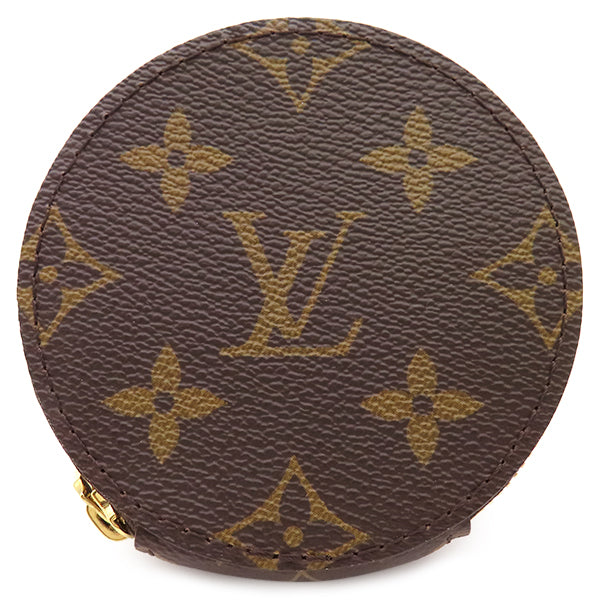 ルイヴィトン LOUIS VUITTON コインパース モノグラム モノグラムキャンバス コインケース ゴールド金具 茶 赤 バッグチャーム フック付き