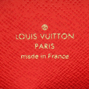 ルイヴィトン LOUIS VUITTON コインパース モノグラム モノグラムキャンバス コインケース ゴールド金具 茶 赤 バッグチャーム フック付き