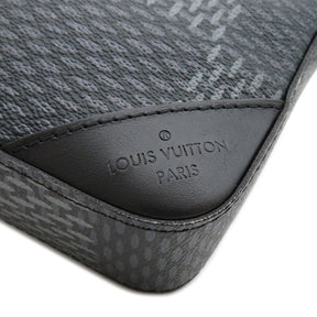 ルイヴィトン LOUIS VUITTON トリオメッセンジャー N50017 ダミエグラフィット ダミエグラフィットキャンバス ショルダーバッグ シルバー金具 黒 グレー 斜め掛け