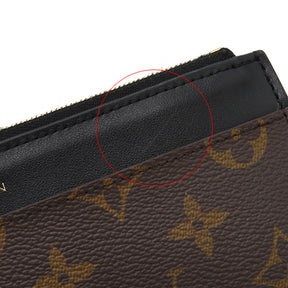 ルイヴィトン LOUIS VUITTON スリム パース M80348 モノグラム×ブラック モノグラムキャンバス レザー 長財布 ゴールド金具 茶 黒 バッグインバッグ カード入れ コインケース 小銭入れ