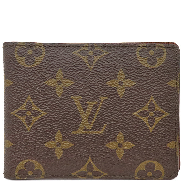 ルイヴィトン LOUIS VUITTON ポルトフォイユ ミュルティプル M60895 モノグラム モノグラムキャンバス 二つ折り財布 茶 札入れ