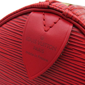 ルイヴィトン LOUIS VUITTON スピーディ 25 M43017 カスティリアンレッド エピレザー ハンドバッグ ゴールド金具 赤 ボストン 鍵/パドロック欠品