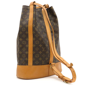 ルイヴィトン LOUIS VUITTON ランドネGM M42244 モノグラム モノグラムキャンバス ショルダーバッグ ゴールド金具 茶 巾着