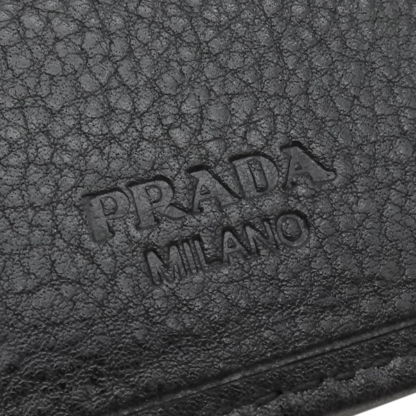 プラダ PRADA ロゴ メタル 6連 2M0025 NERO レザー キーケース シルバー金具 鍵入れ 黒