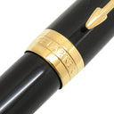 パーカー PARKER デュオフォールド クラシック ブラックGT センテニアル 1931382 ブラックXゴールド GP アクリライト K18(ペン先) 万年筆 M(中字) インクカートリッジ付き