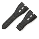 ロジェデュブイ ROGER DUBUIS トゥーマッチ用 クロコバンド ブラック クロコダイル 腕時計パーツ 純正 替え ベルト ストラップ 33mm ブラック 黒