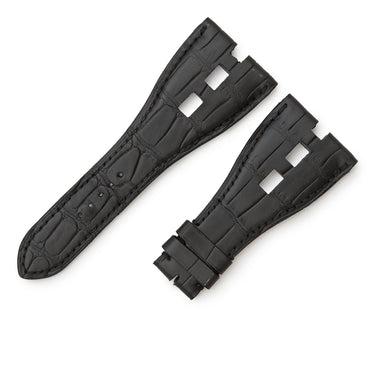ロジェデュブイ ROGER DUBUIS トゥーマッチ用 クロコバンド ブラック クロコダイル 腕時計パーツ 純正 替え ベルト ストラップ 33mm ブラック 黒
