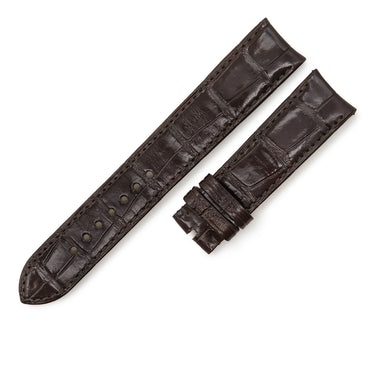 ブライトリング BREITLING ブラウン クロコダイル 腕時計パーツ 新品同様 純正 替え クロコ ベルト バンド ストラップ シャイニー 艶 20mm ブラウン 茶