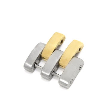 カルティエ Cartier パンテール MM用 コマ ゴールド×シルバー ステンレススチール K18YG 腕時計パーツ 純正 K18YG×SS コンビ 1コマ パーツ 旧型 15ｍｍ 5連