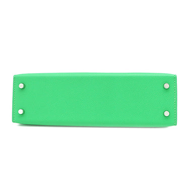 エルメス HERMES ミニケリードゥ タッチ ヴェールコミック×ヴェールドー アリゲーター ヴォーマダム 2WAYバッグ シルバー金具 緑 クロコ