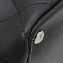 シャネル CHANEL カンボンライン A25167 ブラック×ホワイト レザー トートバッグ シルバー金具 黒 ピンク キルティング ココマーク